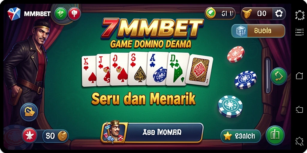 Tampilan gameplay menarik dari 7MMBET saat bermain Domino.