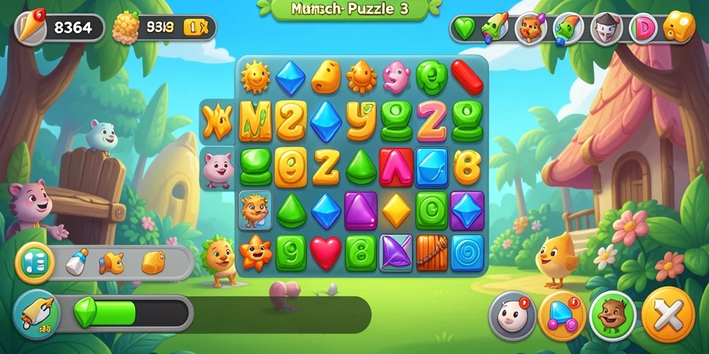 Tampilan gameplay <strong>8364</strong> yang penuh warna dan menyenangkan.