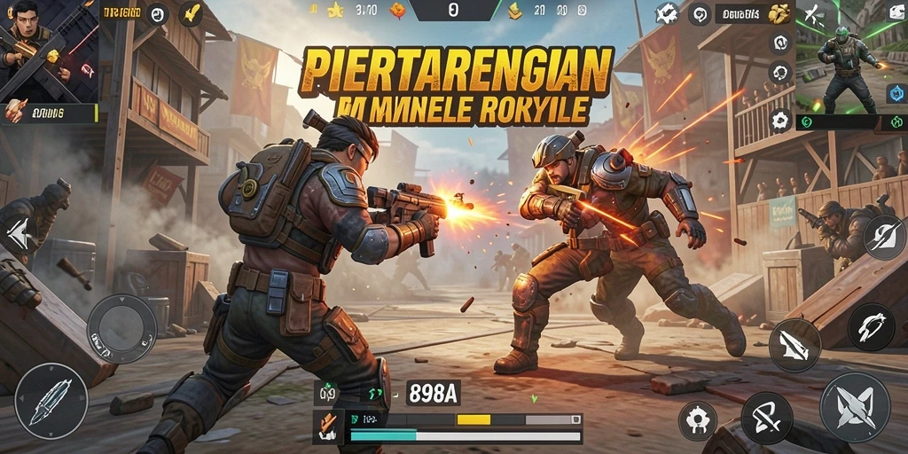 Gameplay seru dan menantang dalam 898A Battle Royale.