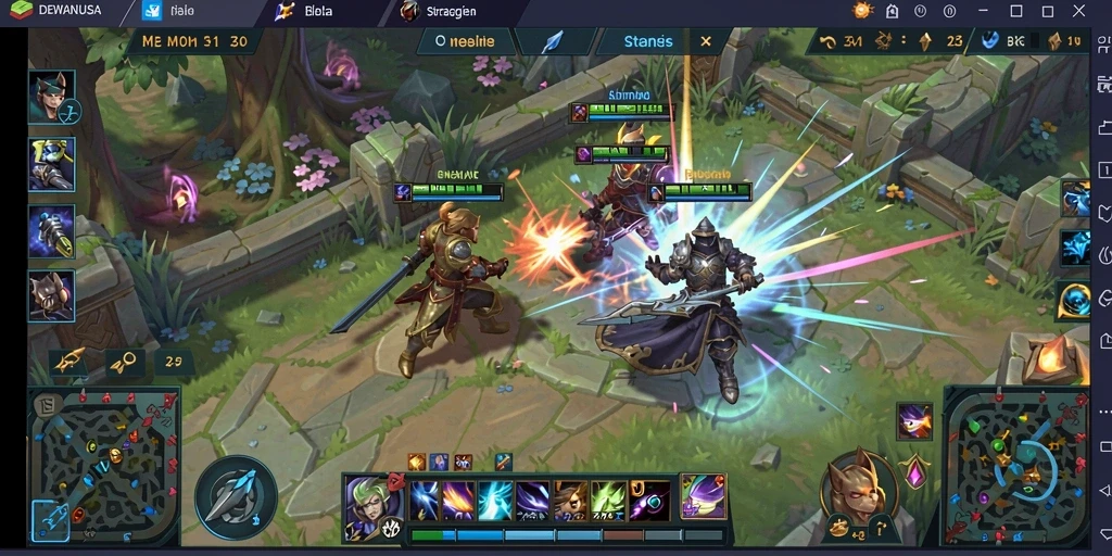 Tampilan aksi seru dalam gameplay DEWANUSA yang mendebarkan.