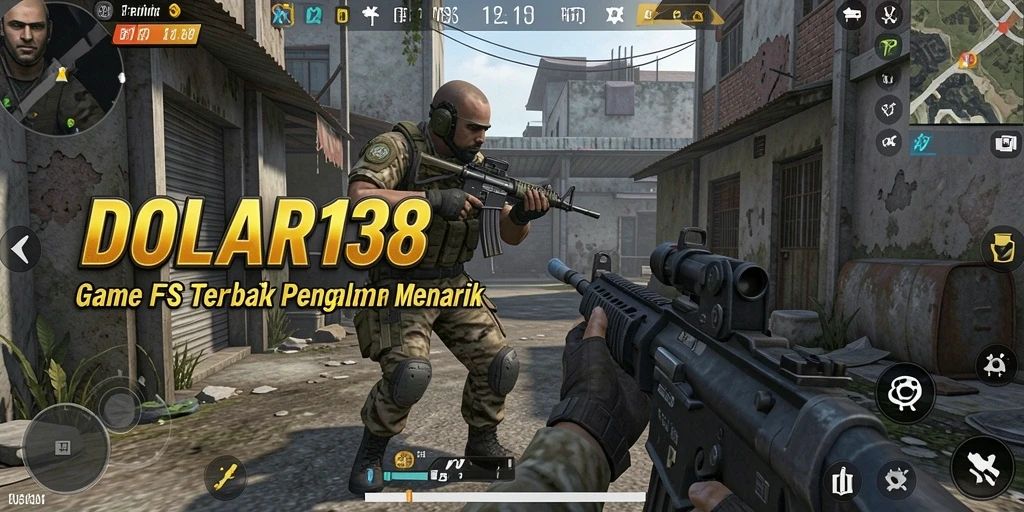 Screenshot gameplay DOLAR138 dengan aksi pertempuran FPS yang seru.