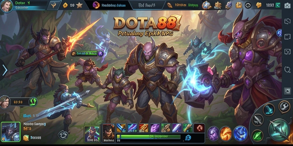 Tampilan gameplay DOTA88 yang epik dan menakjubkan.