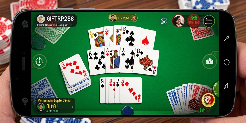 Gameplay Gaple seru dan interaktif dalam GIFTRP288.