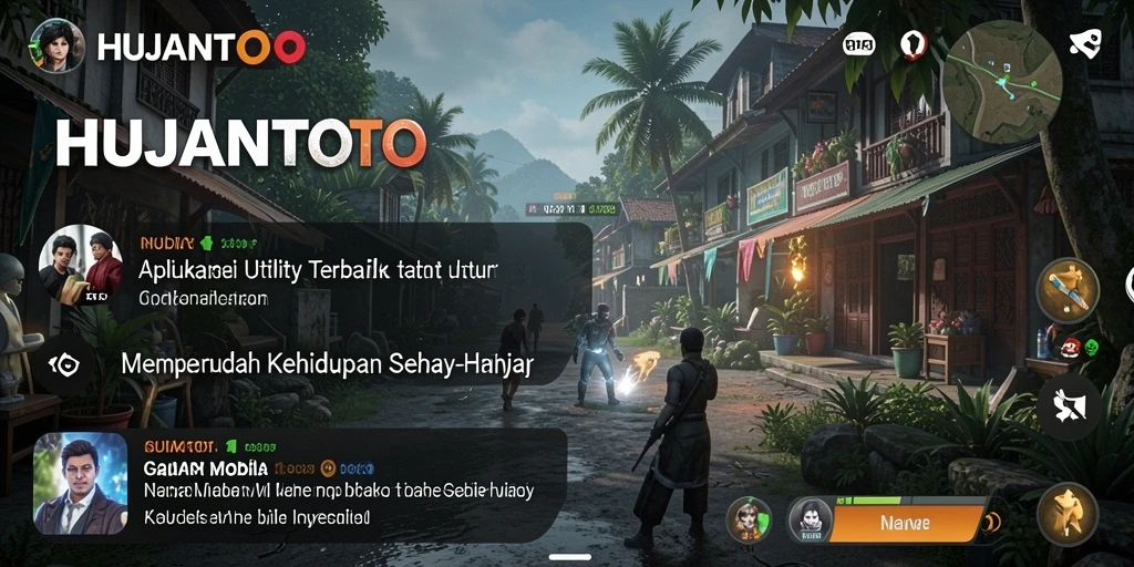Tampilan antarmuka utama HUJANTOTO yang memudahkan pengguna mengatur aktivitas.