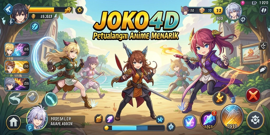 Tampilan gameplay JOKO4D dengan grafis anime yang memukau.