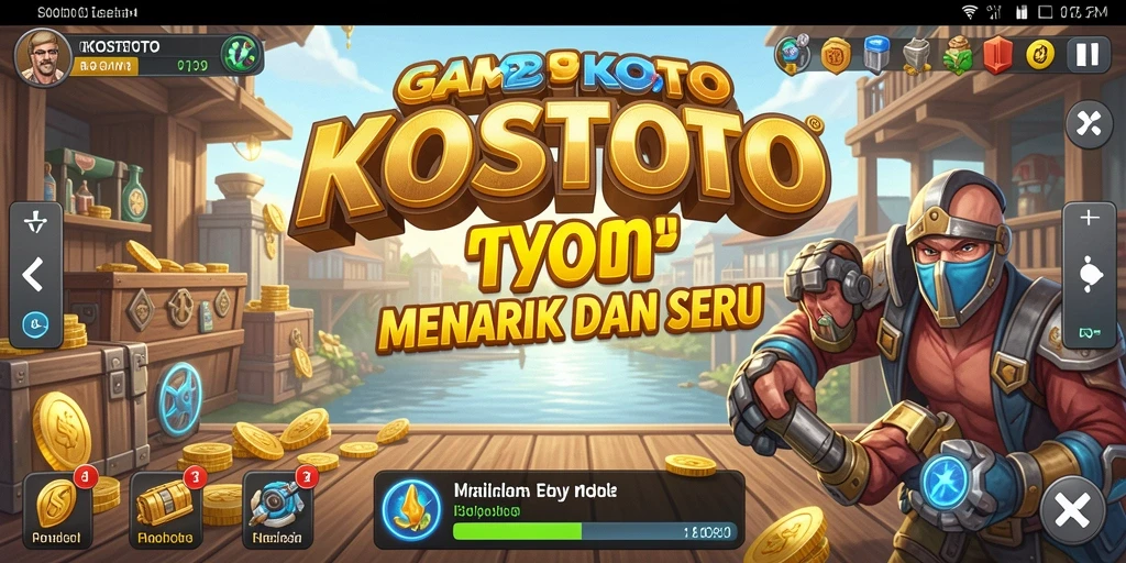Tampilan gameplay KOSTOTO yang menarik dan realistis.