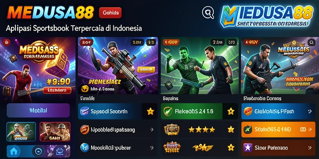 Tampilan menarik dari gameplay Sportsbook MEDUSA88 dengan berbagai opsi taruhan.