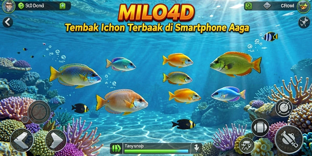 Screenshot gameplay MILO4D yang menunjukkan aksi menembak ikan.