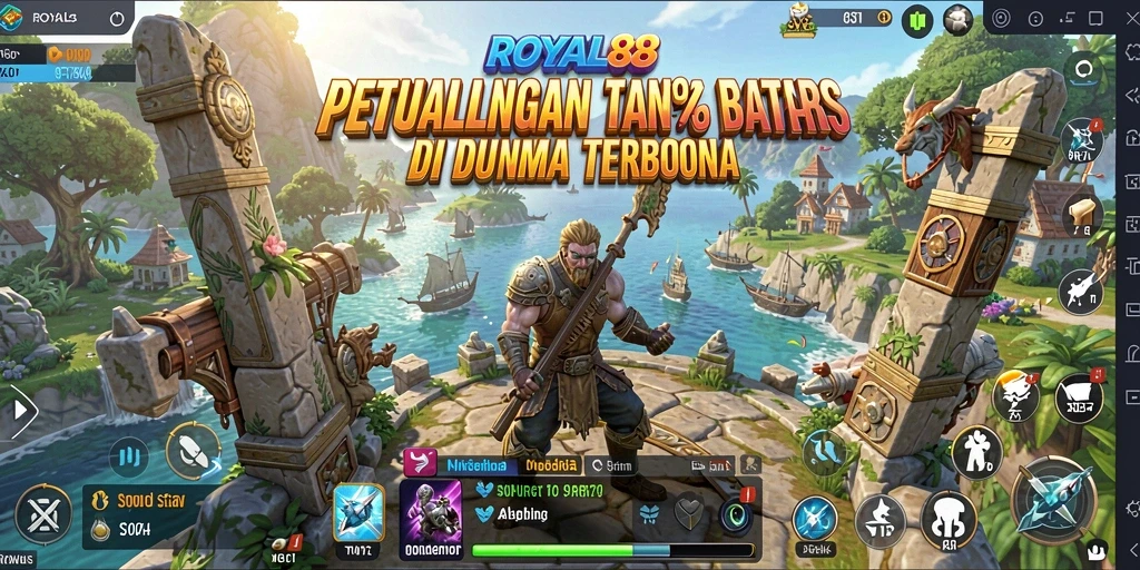 Screenshot gameplay menampilkan petualangan menakjubkan dalam dunia terbuka.
