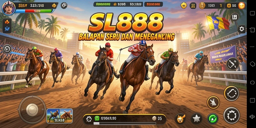 Screenshot SL888 menampilkan aksi balapan yang mendebarkan dan grafis luar biasa.