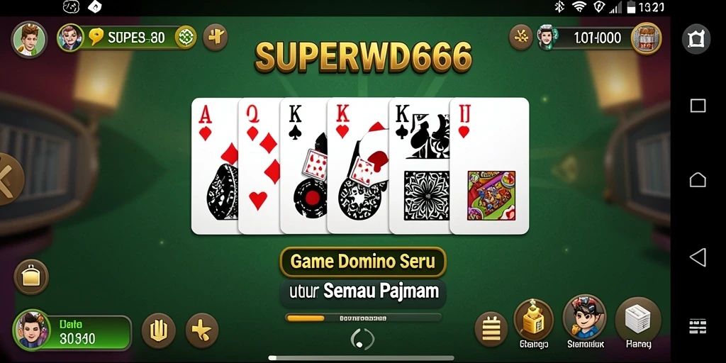 Tampilan gameplay seru dalam game Domino SUPERWD666.