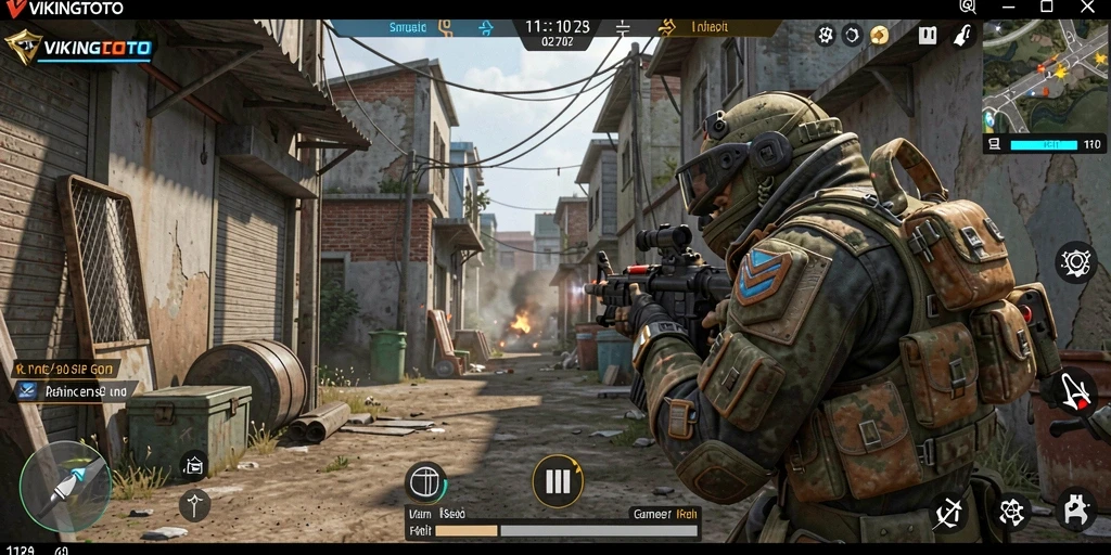 Screenshot utama VIKINGTOTO menampilkan aksi menegangkan dalam permainan FPS.